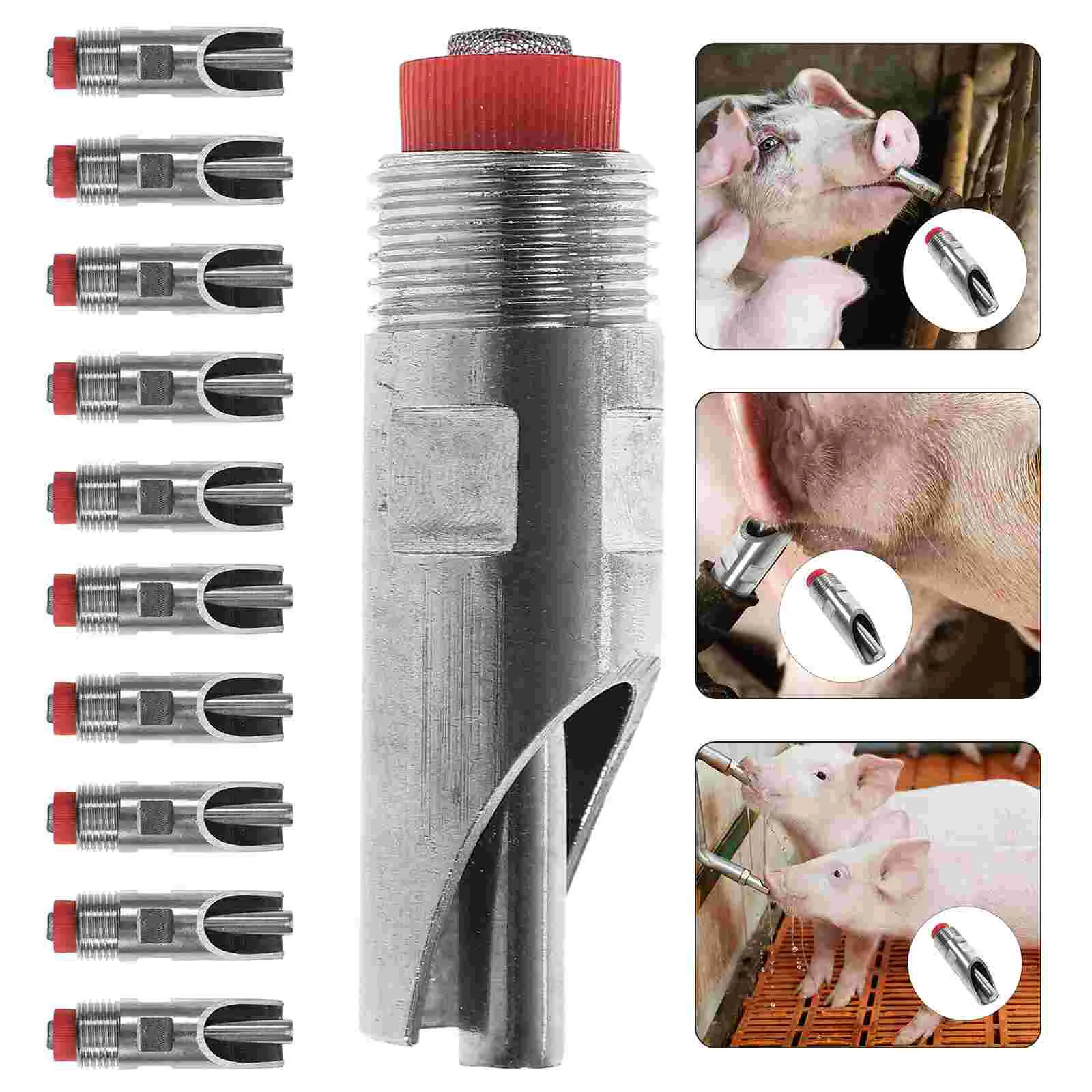 10 Pcs Pig Waterer Feeder Automatic Drinking Fountain Metal Piglets Tools Livestock Supplies
10 Pcs Pig Waterer Feeder Automatic Drinking Fountain Metal Piglets Tools Livestock Supplies