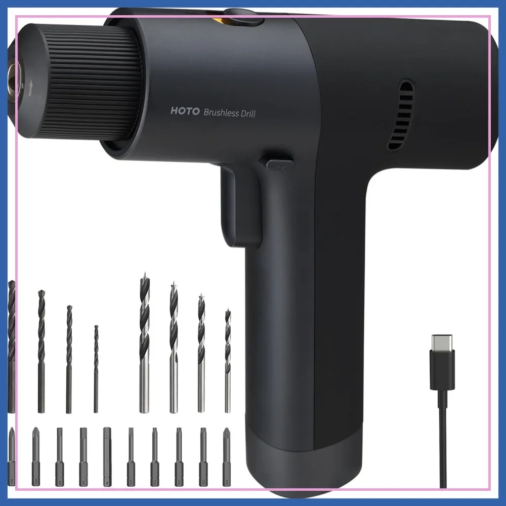 12V Cordless Brushless Drill, 30N·m Torque, 1400RPM, 3/8" Keyless Chuck, 2000mAh Battery, LED Display, 18-Piece Set
12V Cordless Brushless Drill, 30N·m Torque, 1400RPM, 3/8" Keyless Chuck, 2000mAh Battery, LED Display, 18-Piece Set