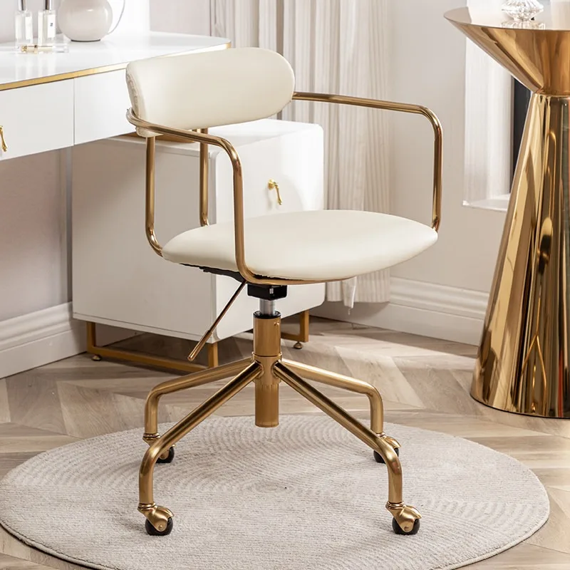 Faux Leather Adjustable Swivel Chair, Height Rising Computer Desk Chair with Metal Base, Modern Vanity Stool for Bedroom Home
Faux Leather Adjustable Swivel Chair, Height Rising Computer Desk Chair with Metal Base, Modern Vanity Stool for Bedroom Home
