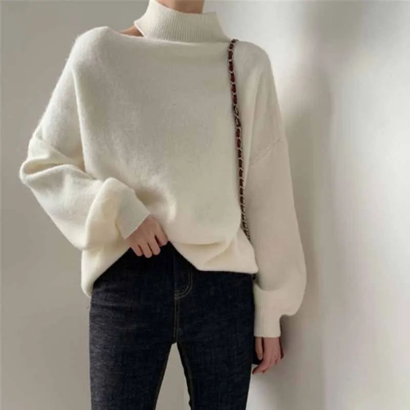 2025 Autumn Winter New Design Off-Shoulder High Neck Sweater Base Shirt Stylish Loose Outerwear Knitted Top
2025 Autumn Winter New Design Off-Shoulder High Neck Sweater Base Shirt Stylish Loose Outerwear Knitted Top