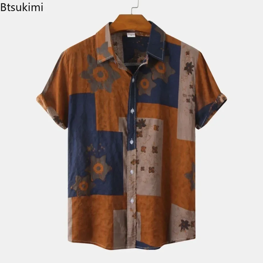 Новые летние мужские рубашки с коротким рукавом с цветочным принтом, модные повседневные свободные топы, трендовые мужские гавайские праздничные футболки 2025, мужская блузка
Новые летние мужские рубашки с коротким рукавом с цветочным принтом, модные повседневные свободные топы, трендовые мужские гавайские праздничные футболки 2025, мужская блузка