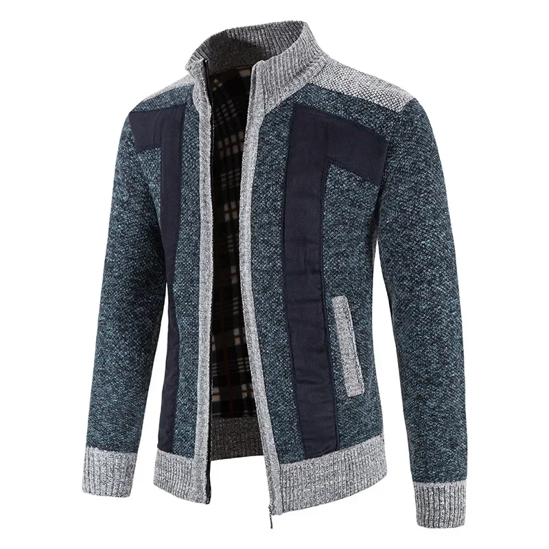 Pop Winter Thick Warm Sweatercoat Men Cardigan Fashion Patchwork Fleece Knitted Cardigan Coat Men Stand Collar Sweater Knit Jack
Pop Winter Thick Warm Sweatercoat Men Cardigan Fashion Patchwork Fleece Knitted Cardigan Coat Men Stand Collar Sweater Knit Jack