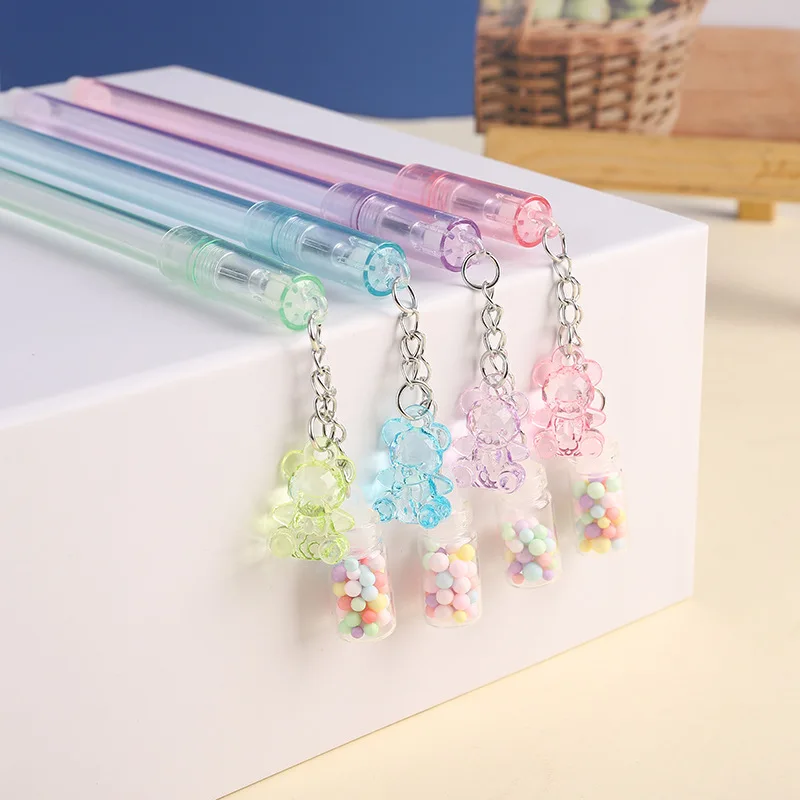 Wholesale 50pcs Bling Pens Erasable Gel Pens Kawaii Bear Pendant Pens Blue Ink Student Writing Tools Korean Stationery Bulk
Wholesale 50pcs Bling Pens Erasable Gel Pens Kawaii Bear Pendant Pens Blue Ink Student Writing Tools Korean Stationery Bulk