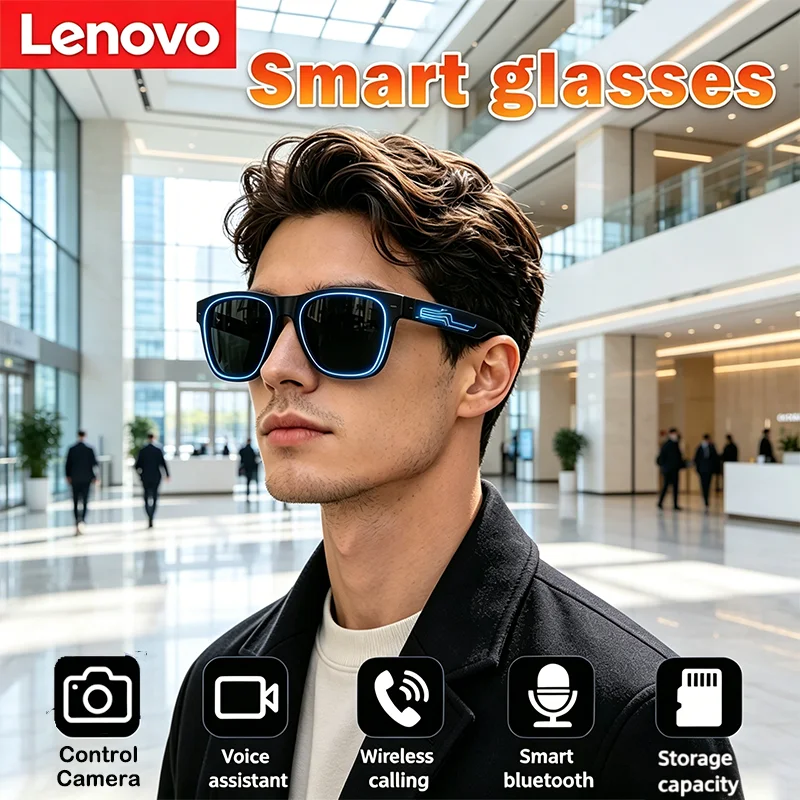 Lenovo 2026 New AI Smart Glasses 8K Touch Control Photo Video Recording Translator Voice Assistant Wireless Bluetooth Sunglasses
Lenovo 2026 New AI Smart Glasses 8K Touch Control Photo Video Recording Translator Voice Assistant Wireless Bluetooth Sunglasses