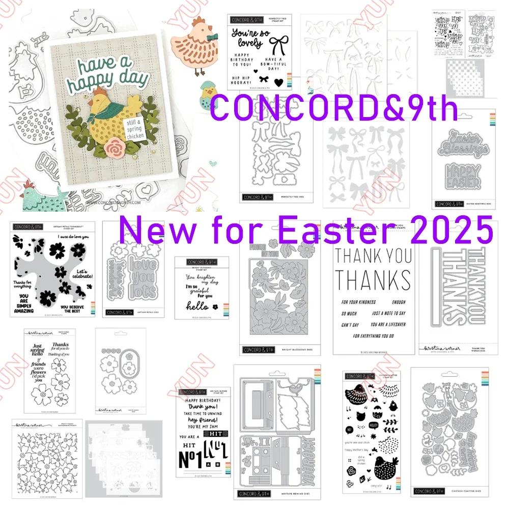 2025 New Easter Greetings Dies Stamps Stencils Chicken Blossoms Die Stencil Sentiment Stamp DIY Scrapbooking Handmade Album Mold
2025 New Easter Greetings Dies Stamps Stencils Chicken Blossoms Die Stencil Sentiment Stamp DIY Scrapbooking Handmade Album Mold