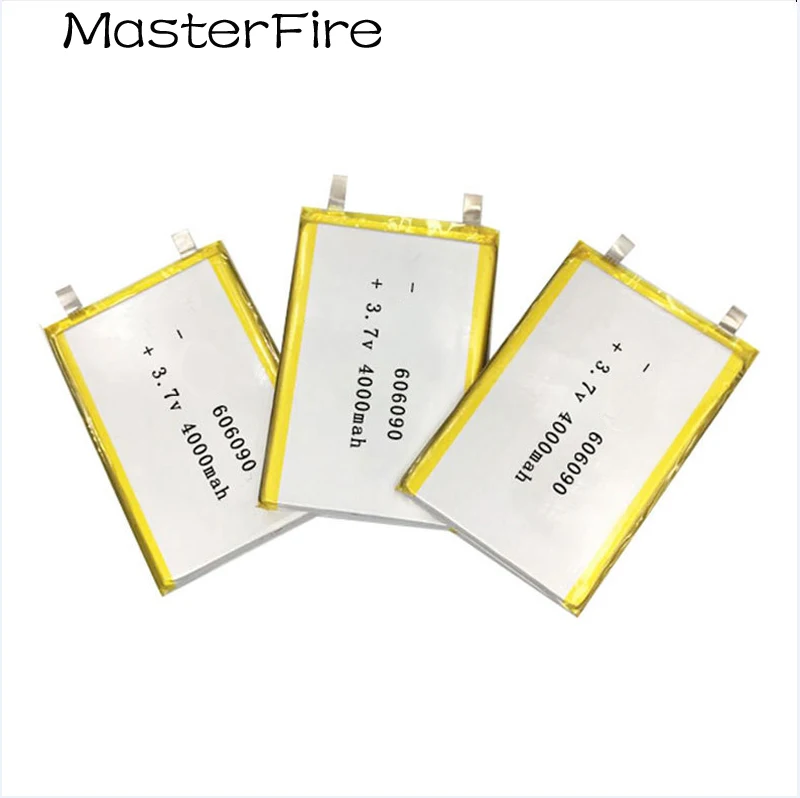 18pcs/lot 606090 3.7V 4000mah Rechargeable Lithium Polymer Battery Cell for Bluetooth Audio Webcam Humidifier Massager LED Light
18pcs/lot 606090 3.7V 4000mah Rechargeable Lithium Polymer Battery Cell for Bluetooth Audio Webcam Humidifier Massager LED Light