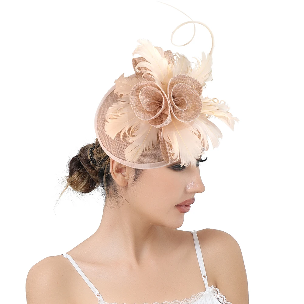 Elegant Women's Fashion Wedding Fascinator Hat with feather headwear Formal Cap Stylish hair Accessory for Special Occasions
Elegant Women's Fashion Wedding Fascinator Hat with feather headwear Formal Cap Stylish hair Accessory for Special Occasions