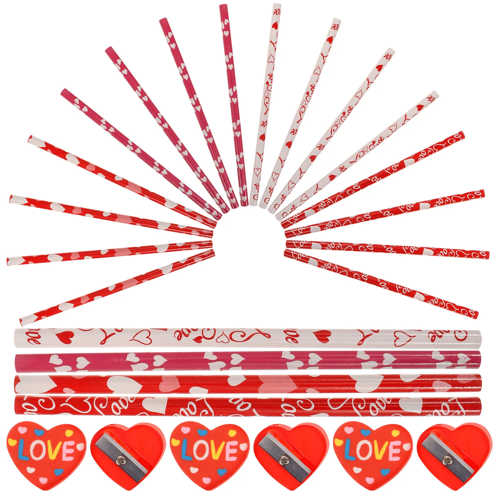 60 Pcs Valentine Pencil Set Heart Shaped Erasers Stationery Gift Kids School Office Use Pencils Sharpener Writing Tools
60 Pcs Valentine Pencil Set Heart Shaped Erasers Stationery Gift Kids School Office Use Pencils Sharpener Writing Tools