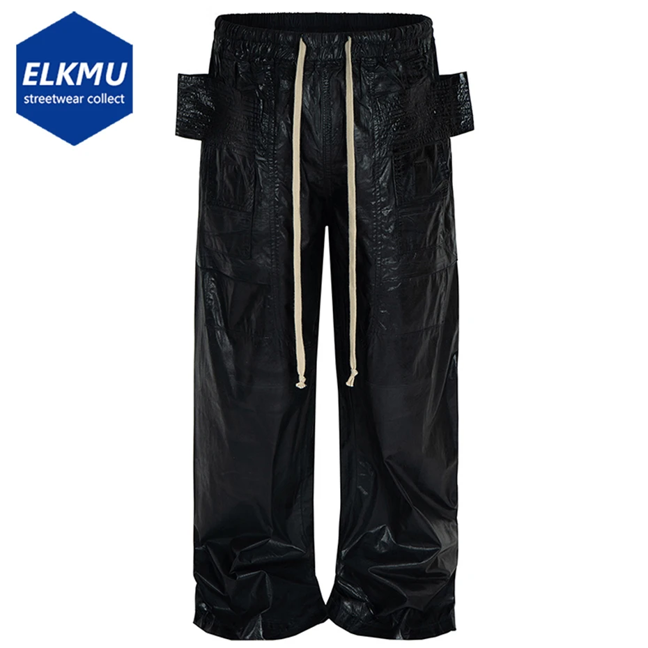 Fashion Men Pants Coating Patchwork Loose Straight Pants RO Style Streetwear Hipster Pants
Fashion Men Pants Coating Patchwork Loose Straight Pants RO Style Streetwear Hipster Pants
