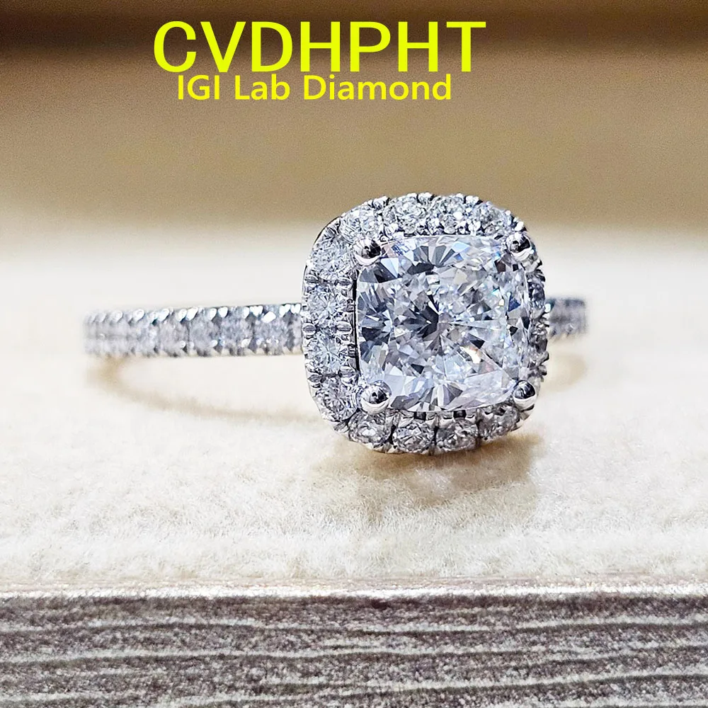3 Carat IGI Lab Grown Diamond Ring Cushion shape D VS1 Real 18K White Gold Ring Diamond wedding Engagement ring
3 Carat IGI Lab Grown Diamond Ring Cushion shape D VS1 Real 18K White Gold Ring Diamond wedding Engagement ring 