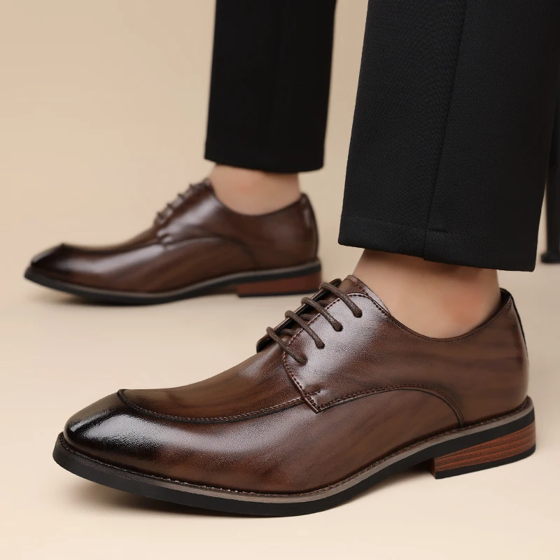 Men's Business Formal Derby Shoes Breathable Soft Sole Anti-Slip Leather Shoes for Commute & Banquet-HT1009
Men's Business Formal Derby Shoes Breathable Soft Sole Anti-Slip Leather Shoes for Commute & Banquet-HT1009