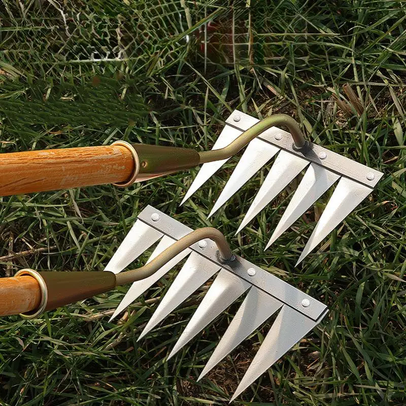 Сельскохозяйственные грабли с 5/6 зубьями для рыхления почвы и прополки, из марганцевой стали, многофункциональные садовые грабли-пропольник, сельскохозяйственная соломенная мотыга
Сельскохозяйственные грабли с 5/6 зубьями для рыхления почвы и прополки, из марганцевой стали, многофункциональные садовые грабли-пропольник, сельскохозяйственная соломенная мотыга