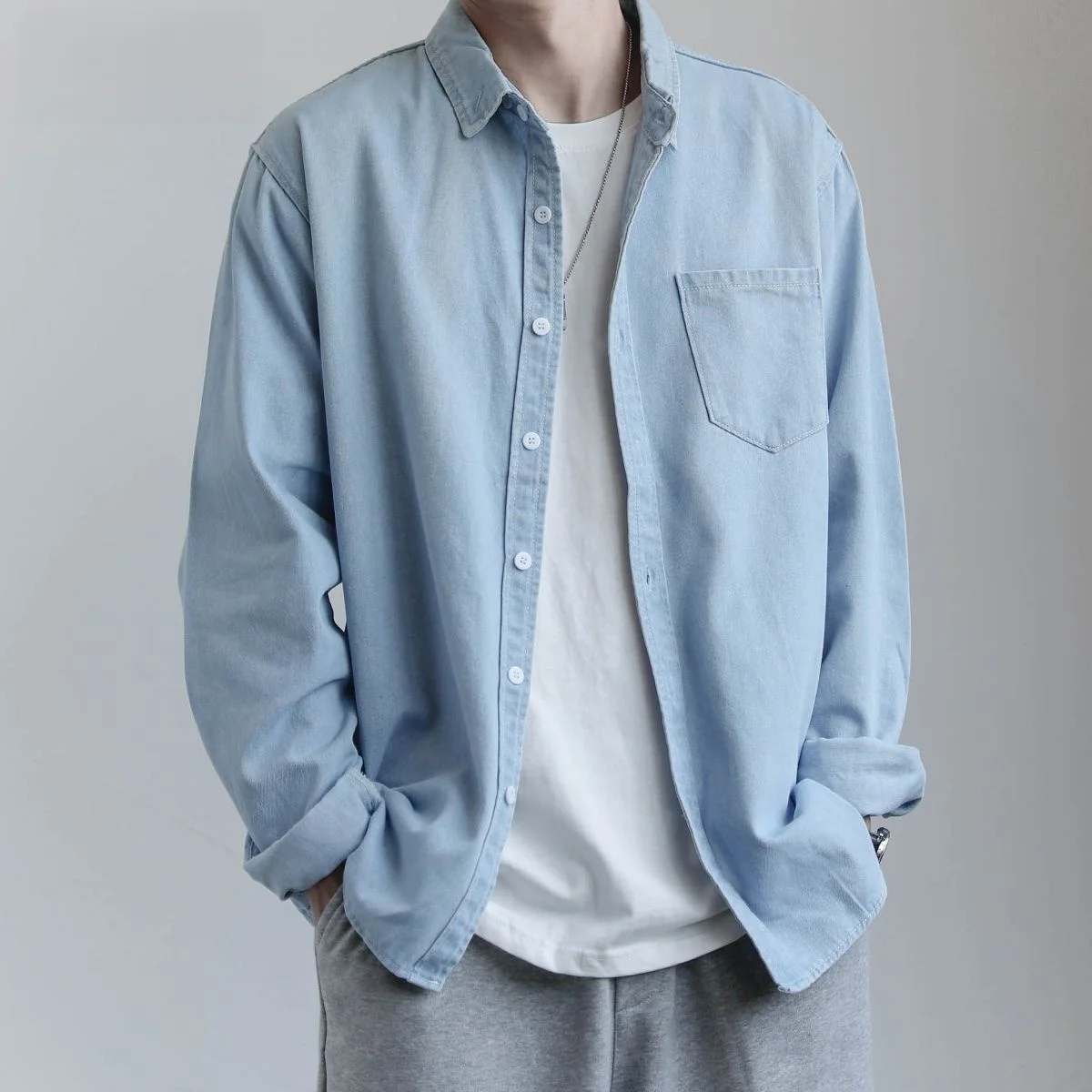 Casual Denim Shirt Men's Outerwear Autumn Winter Long Sleeve Versatile Shirt Youth Trend Standard Fit Jeans Fabric Four Seaso...
Casual Denim Shirt Men's Outerwear Autumn Winter Long Sleeve Versatile Shirt Youth Trend Standard Fit Jeans Fabric Four Seaso...