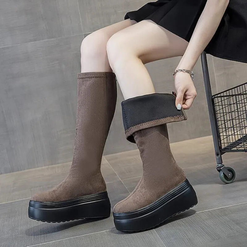 2026 Spring Stretch Fabric Synthetic Women ZIP Platform Wedge Autumn 8CM High Brand Winter Plush Breathable Shoes Fashion Botas
2026 Spring Stretch Fabric Synthetic Women ZIP Platform Wedge Autumn 8CM High Brand Winter Plush Breathable Shoes Fashion Botas
