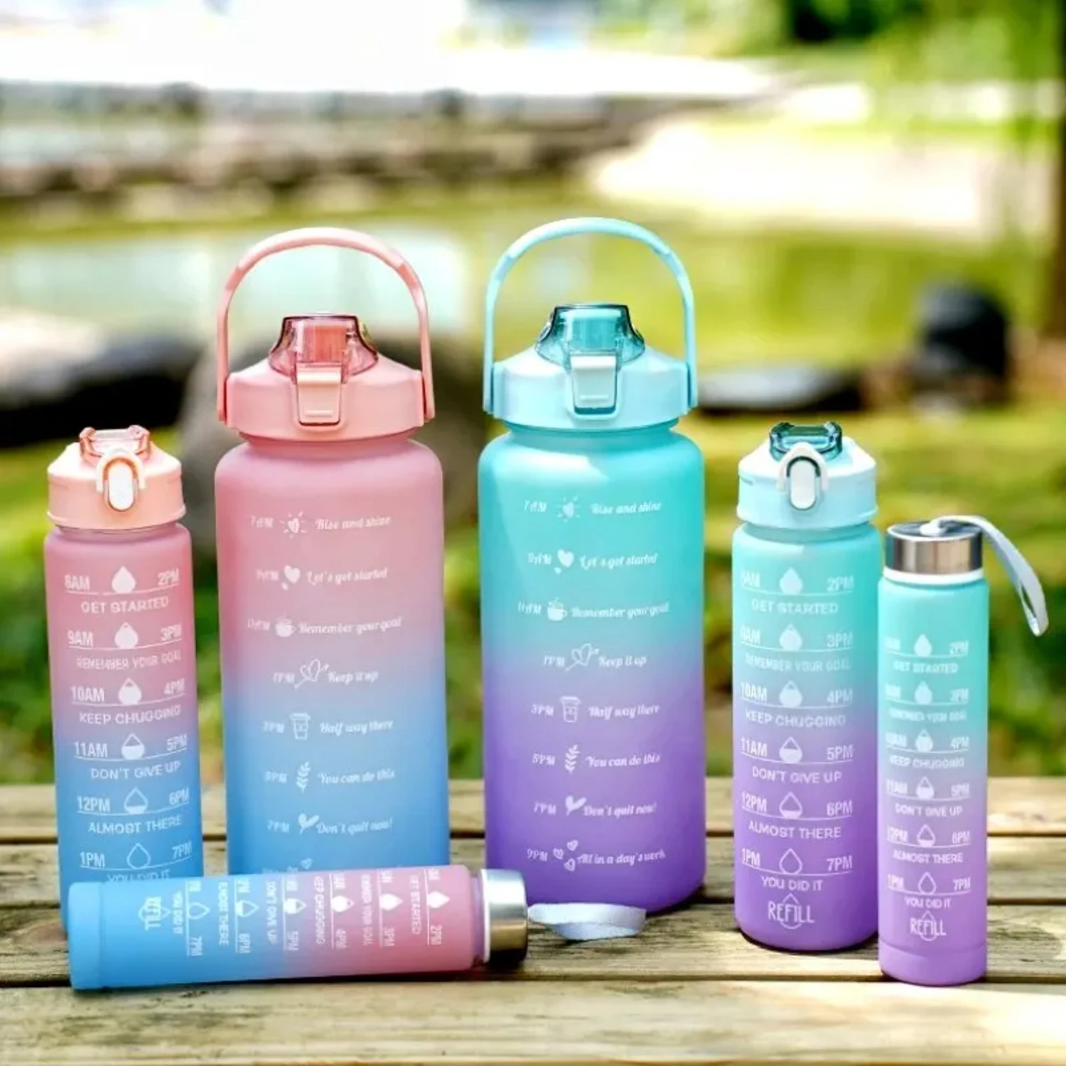 3Pcs Gradient Plastic Cup Set Large Capacity Sports Water Bottle Outdoor Travel Gym Fitness Jugs Student Portable Cup WIth Straw
3Pcs Gradient Plastic Cup Set Large Capacity Sports Water Bottle Outdoor Travel Gym Fitness Jugs Student Portable Cup WIth Straw