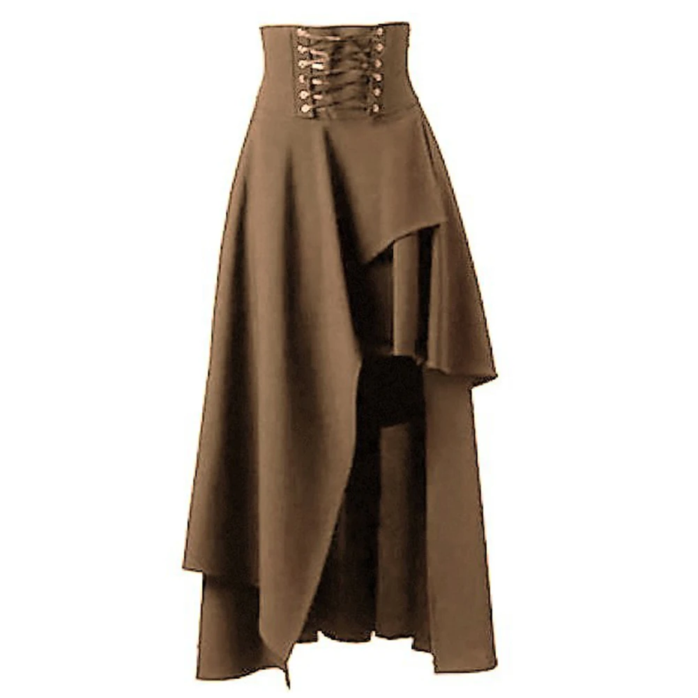 Fashion Women's Victorian Asymmetrical Lace Up Skirt Gothic Steampunk Corset Costume Punk Bustle Ruffles Skirts Clothing
Fashion Women's Victorian Asymmetrical Lace Up Skirt Gothic Steampunk Corset Costume Punk Bustle Ruffles Skirts Clothing