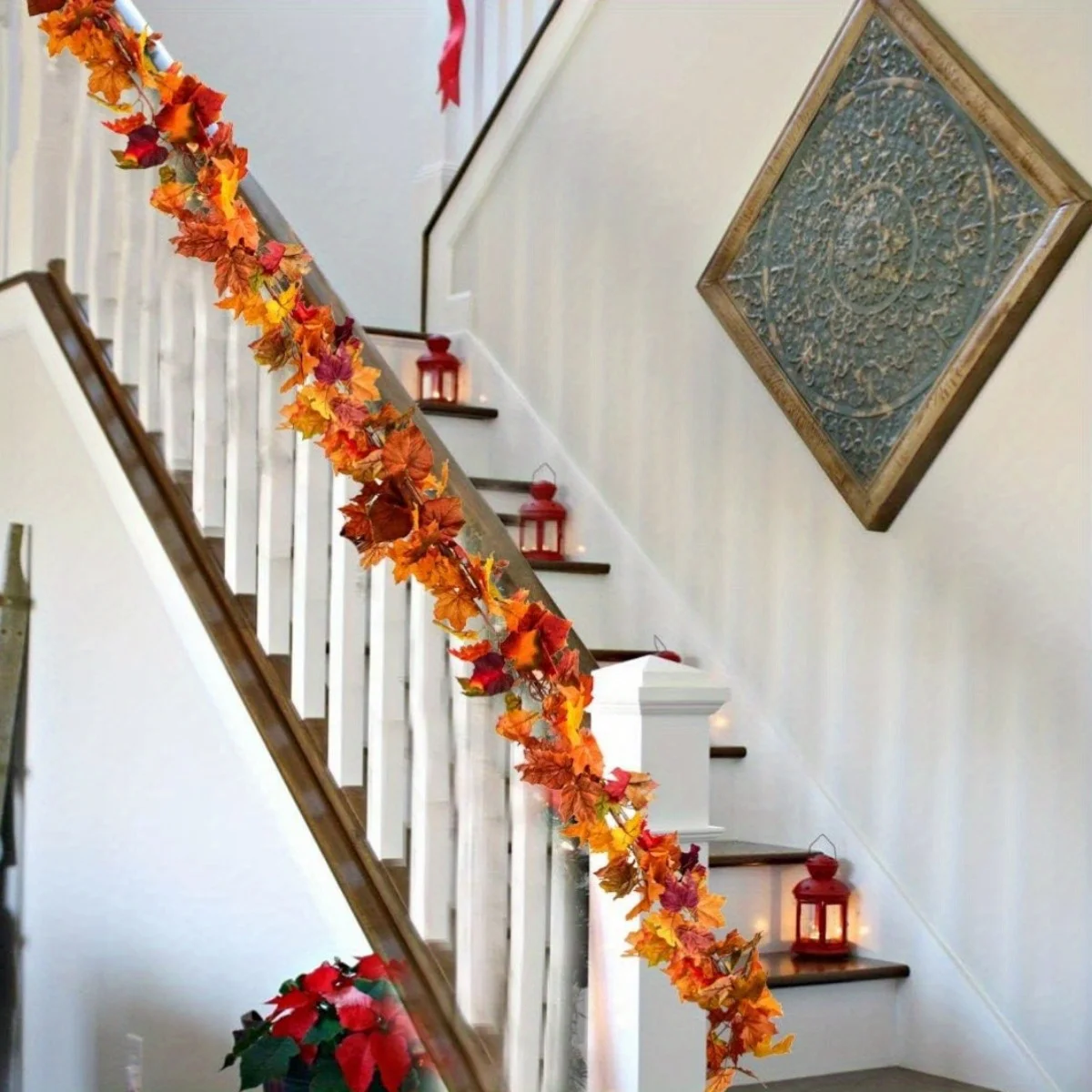 2 件 Fall Garland Maple Leaf, 5.9ft Hanging Vine Garland Artificial Autumn Foliage Garland Thanksgiving Decor for Home 
2 件 Fall Garland Maple Leaf, 5.9ft Hanging Vine Garland Artificial Autumn Foliage Garland Thanksgiving Decor for Home