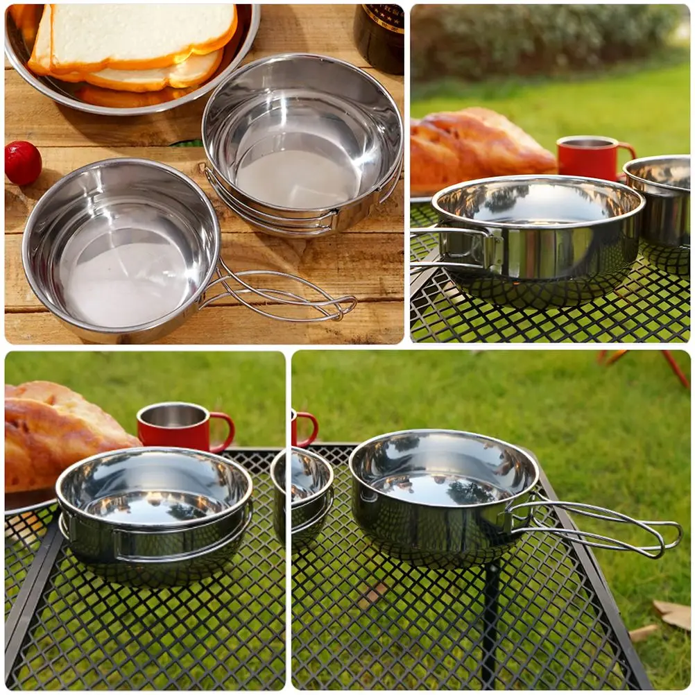 3 Pcs Stainless Steel Bowls Travel Tableware Set Foldable Camping Mess Kit Containers Lids Outdoor Picnic BBQ Family Party
3 Pcs Stainless Steel Bowls Travel Tableware Set Foldable Camping Mess Kit Containers Lids Outdoor Picnic BBQ Family Party