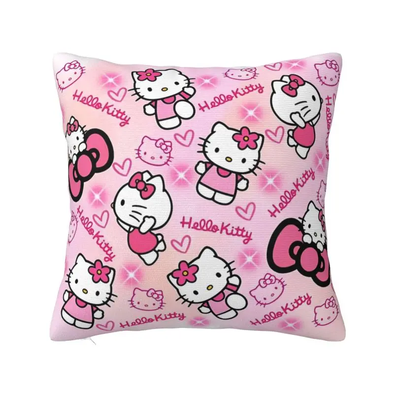 Квадратная наволочка Hello Kitty на заказ, украшение с 3D двусторонней печатью, чехол для подушки для гостиной
Квадратная наволочка Hello Kitty на заказ, украшение с 3D двусторонней печатью, чехол для подушки для гостиной