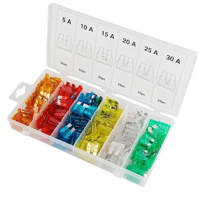 200pcs Profile Medium Size Blade Type Car Fuse Assortment 5/10/15/20/25/30A Standard Fuse Set Auto Car Truck with Box
200pcs Profile Medium Size Blade Type Car Fuse Assortment 5/10/15/20/25/30A Standard Fuse Set Auto Car Truck with Box