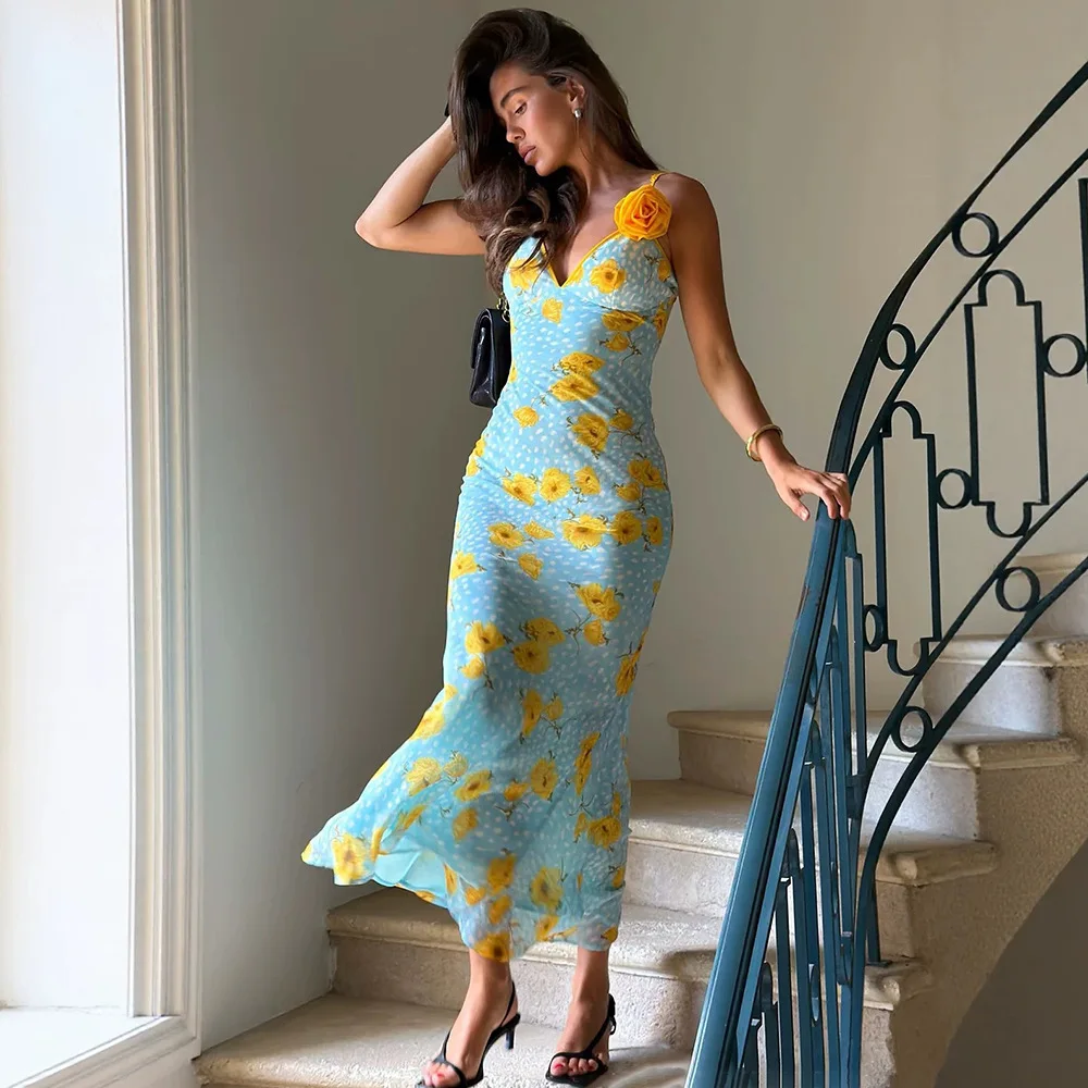 FL New Summer 2026 Holiday Casual Dress With Temperament Fashionable And Sexy Floral Print Open-Back Long Dress Chiffon Fabric
FL New Summer 2026 Holiday Casual Dress With Temperament Fashionable And Sexy Floral Print Open-Back Long Dress Chiffon Fabric