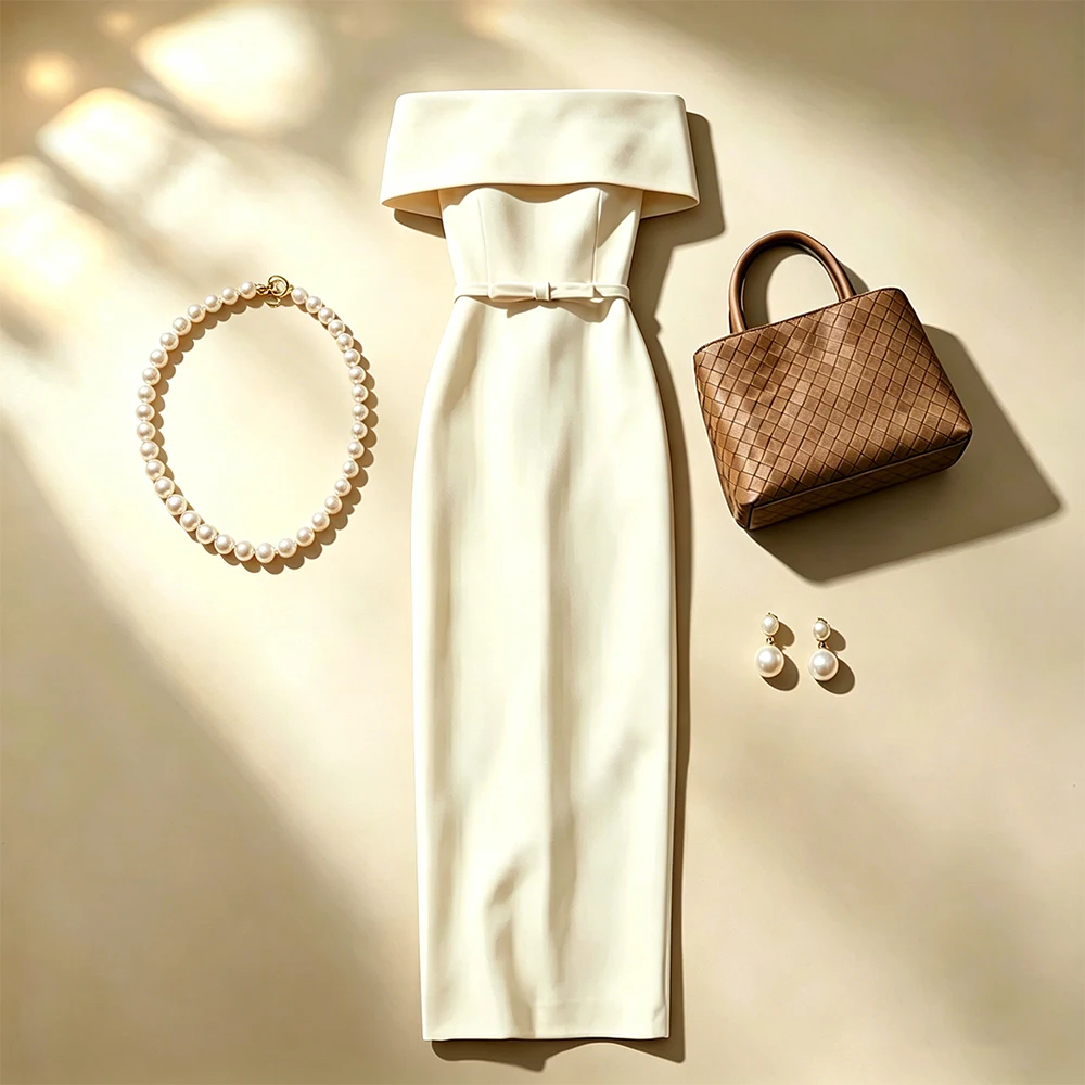 Customized Midi Wedding Dress Simple Off the Shoulder Column Wedding Gown For Women Bride Backless Short Bridal Reception Dress
Customized Midi Wedding Dress Simple Off the Shoulder Column Wedding Gown For Women Bride Backless Short Bridal Reception Dress