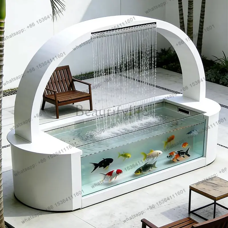 Stainless steel fish pond flower box metal flowing water ornament outdoor terrace courtyard fish pond
Stainless steel fish pond flower box metal flowing water ornament outdoor terrace courtyard fish pond
