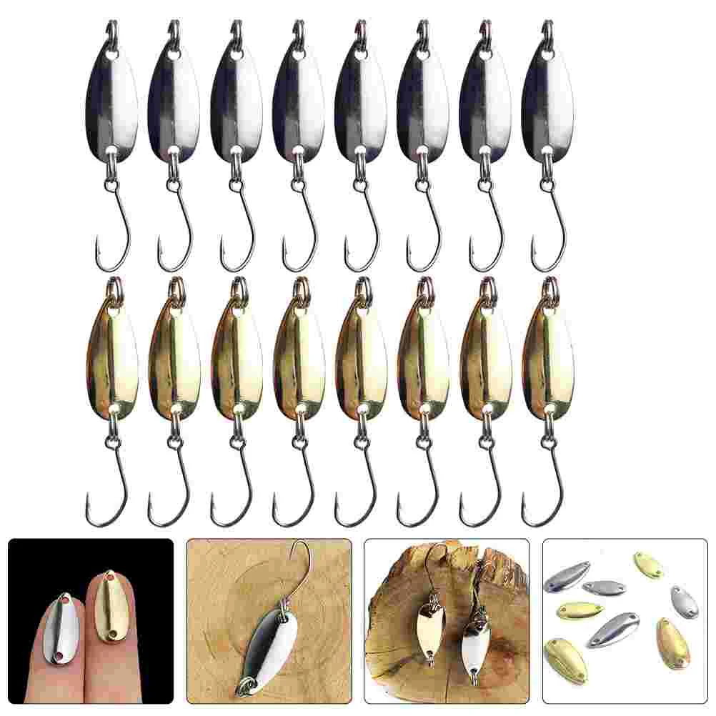 16 Pcs Metal Bait Hook Gold Spoon Lures Practical Fishing Tool Saltwater Tackle Striped Bass
16 Pcs Metal Bait Hook Gold Spoon Lures Practical Fishing Tool Saltwater Tackle Striped Bass