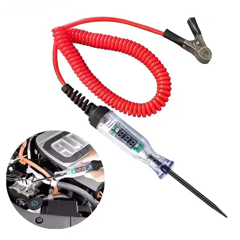 Testador de circuito de tensão de caminhão e carro, 6v 12v 24v, caneta de teste de sonda de diagnóstico de carro, lâmpada, caneta de medição elétrica, ferramentas de reparo
