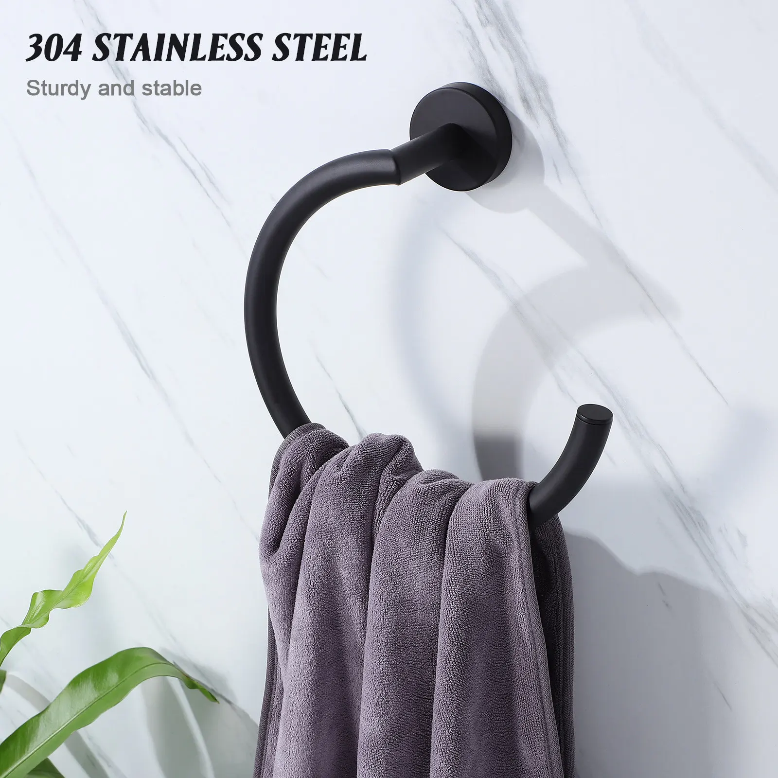 Stainless Steel Towel Ring Bathroom Wall Mounted Holder Semi Circle Design Durable Towel Hanger Organizer Bathroom Supplies
Stainless Steel Towel Ring Bathroom Wall Mounted Holder Semi Circle Design Durable Towel Hanger Organizer Bathroom Supplies