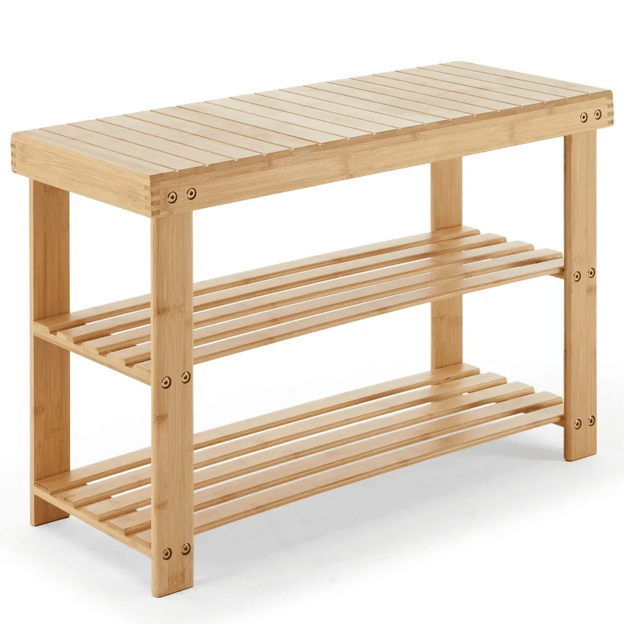 3-Tier Bamboo Shoe Rack Bench 286Lbs Capacity Compact Storage for Entryway Bedroom
3-Tier Bamboo Shoe Rack Bench 286Lbs Capacity Compact Storage for Entryway Bedroom