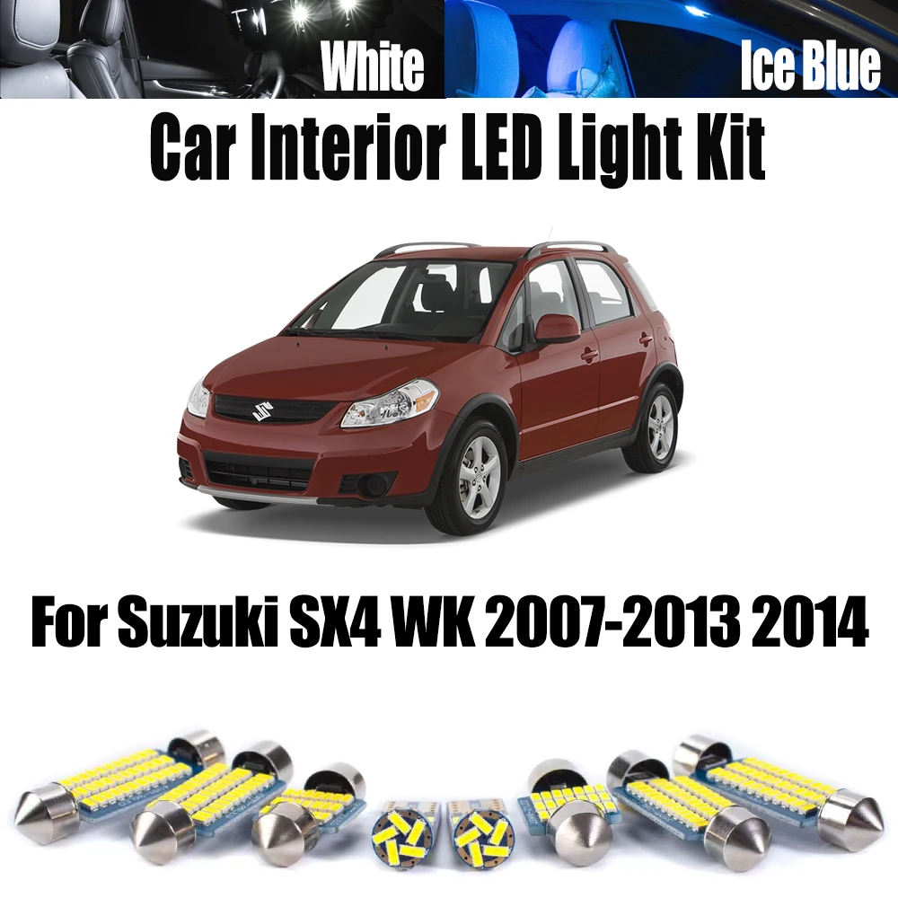 9 шт. светодиодные внутренние купольные лампы для чтения карт, комплект освещения номерного знака багажника для Suzuki SX4 WK 2007-2013 2014 Canbus, автомобильные аксессуары
9 шт. светодиодные внутренние купольные лампы для чтения карт, комплект освещения номерного знака багажника для Suzuki SX4 WK 2007-2013 2014 Canbus, автомобильные аксессуары