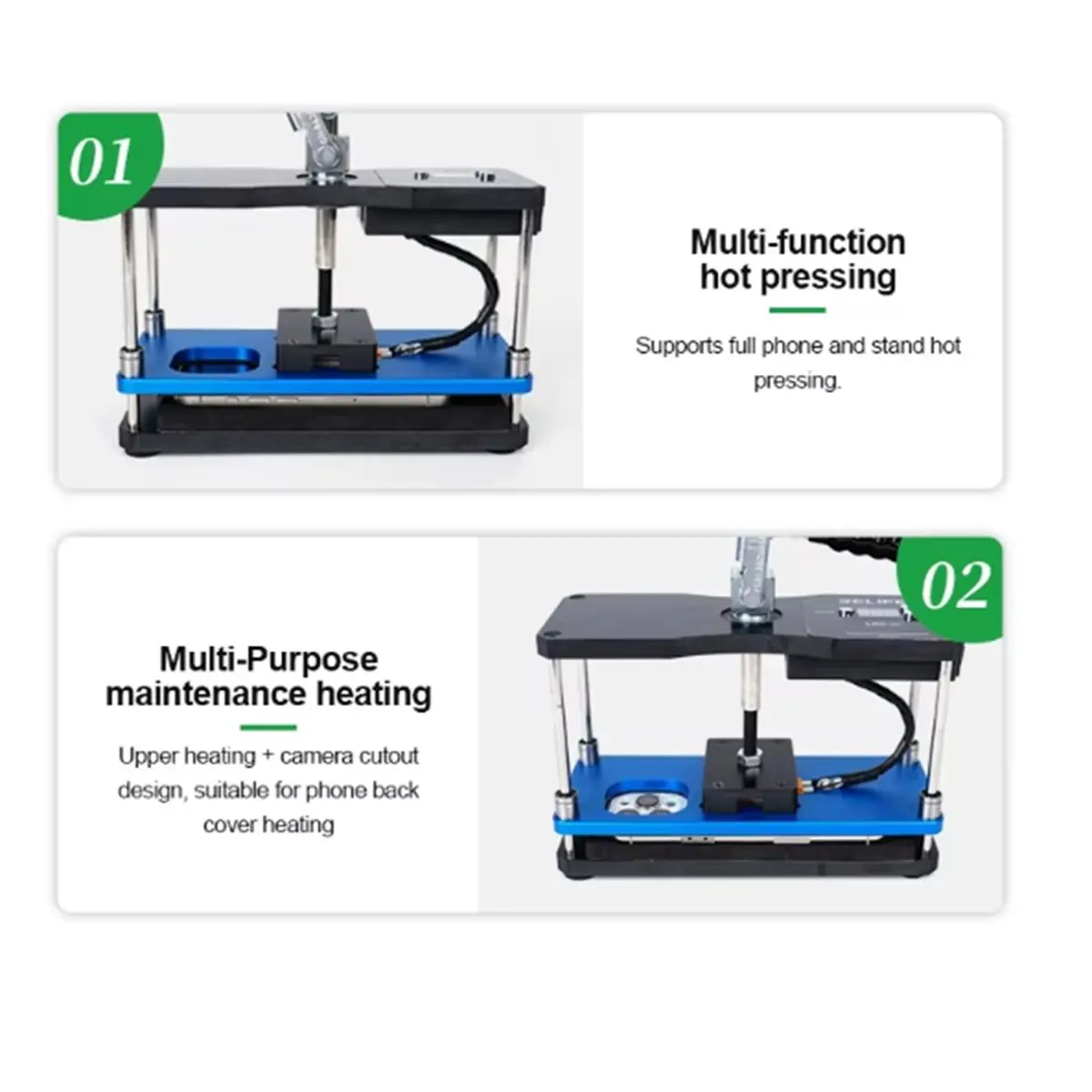 LS5 SE Heating Holding Pressure Palform Adjustable Temperature for Phone Screen Lamination Frame Reinforcement EU Plug
LS5 SE Heating Holding Pressure Palform Adjustable Temperature for Phone Screen Lamination Frame Reinforcement EU Plug