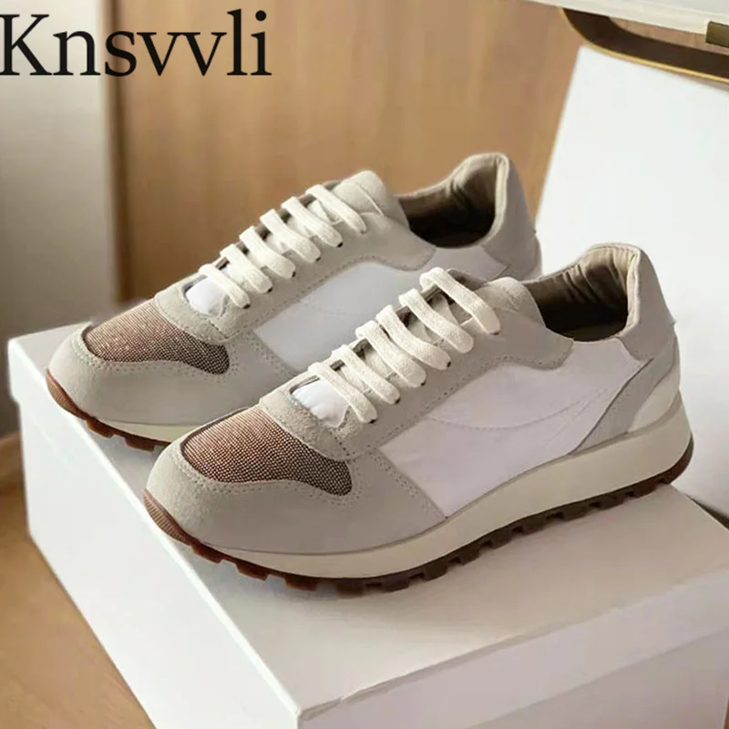 Summer Comfort Sports Flats Shoes Women Mixed Colors Lace Up Loafers Woman Cow Suede Splicing Run Shoes Female Sneakers Shoes
Summer Comfort Sports Flats Shoes Women Mixed Colors Lace Up Loafers Woman Cow Suede Splicing Run Shoes Female Sneakers Shoes
