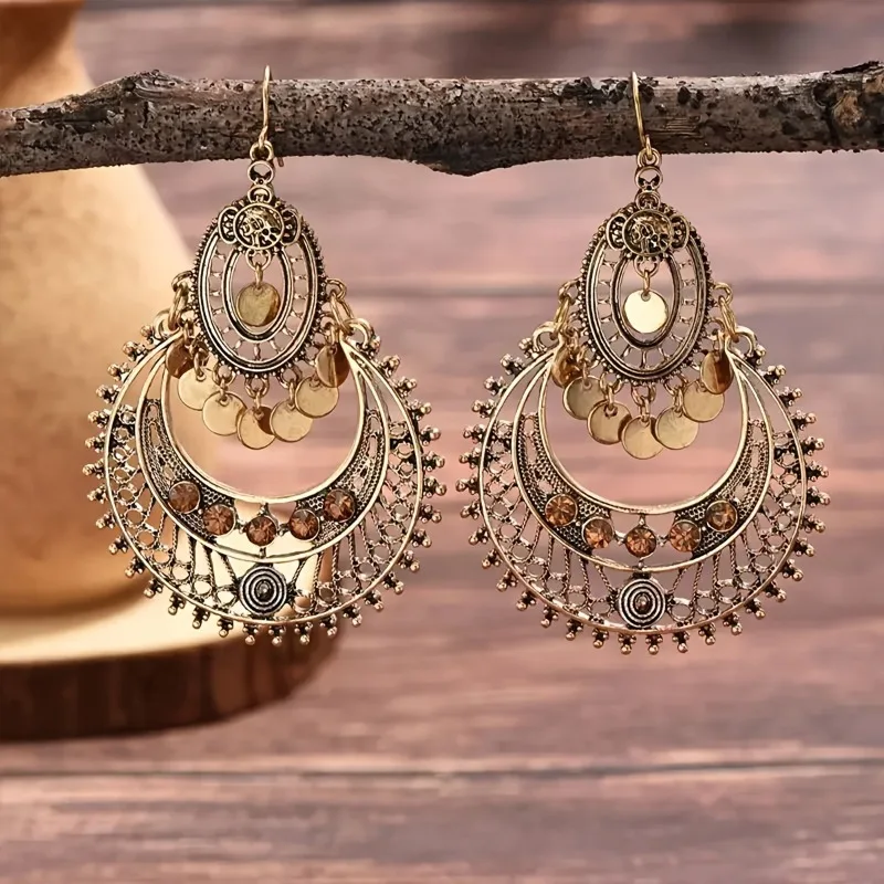 Vintage ethnic style versatile women's earrings, vacation tassel personalized accessories
Vintage ethnic style versatile women's earrings, vacation tassel personalized accessories