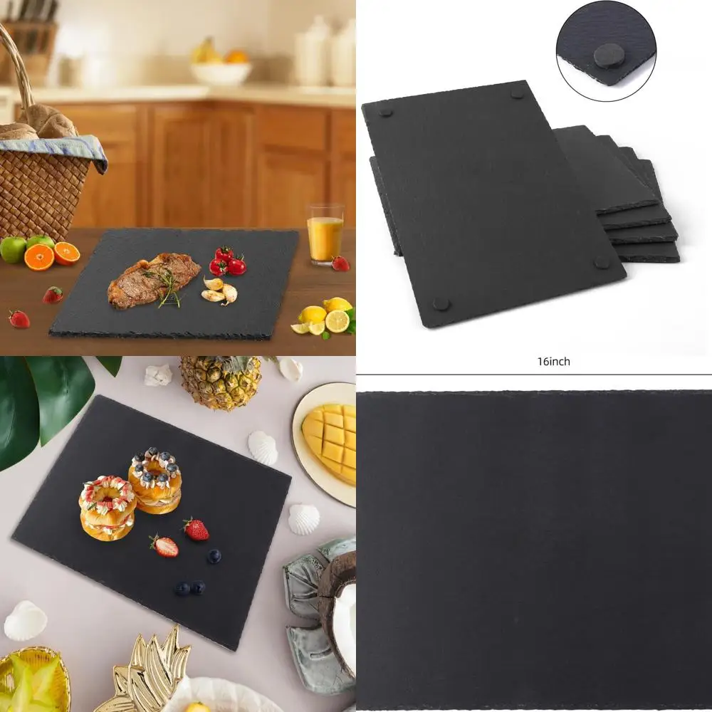 Набор из 4 сервировочных подносов из черного сланца с натуральными краями 16x12 для кухни, столовой и вечеринок
Набор из 4 сервировочных подносов из черного сланца с натуральными краями 16x12 для кухни, столовой и вечеринок
