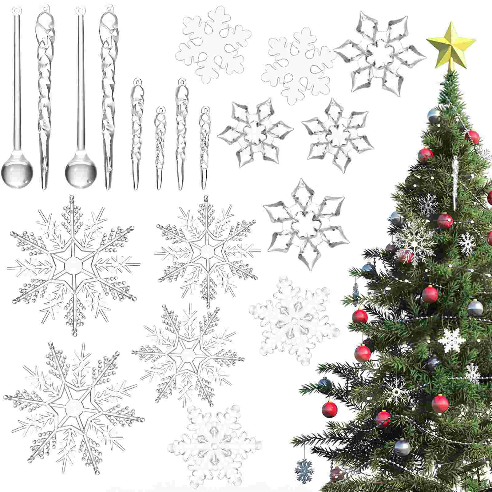Crystal Ornaments Tree Decoration Pendant Small Hanging Decors Xmas Acrylic Christmas Pendants
Crystal Ornaments Tree Decoration Pendant Small Hanging Decors Xmas Acrylic Christmas Pendants