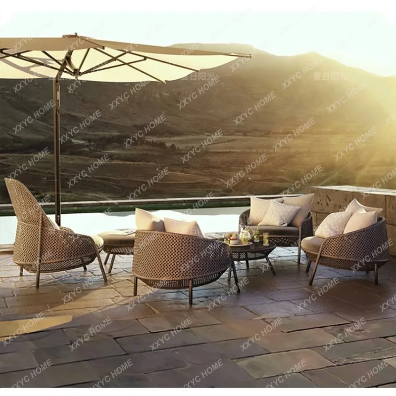 B56 Outdoor Patio Rattan Sofa Set for Courtyard, Sunroom, Terrace, Open-air Balcony Rattan Chair
B56 Outdoor Patio Rattan Sofa Set for Courtyard, Sunroom, Terrace, Open-air Balcony Rattan Chair