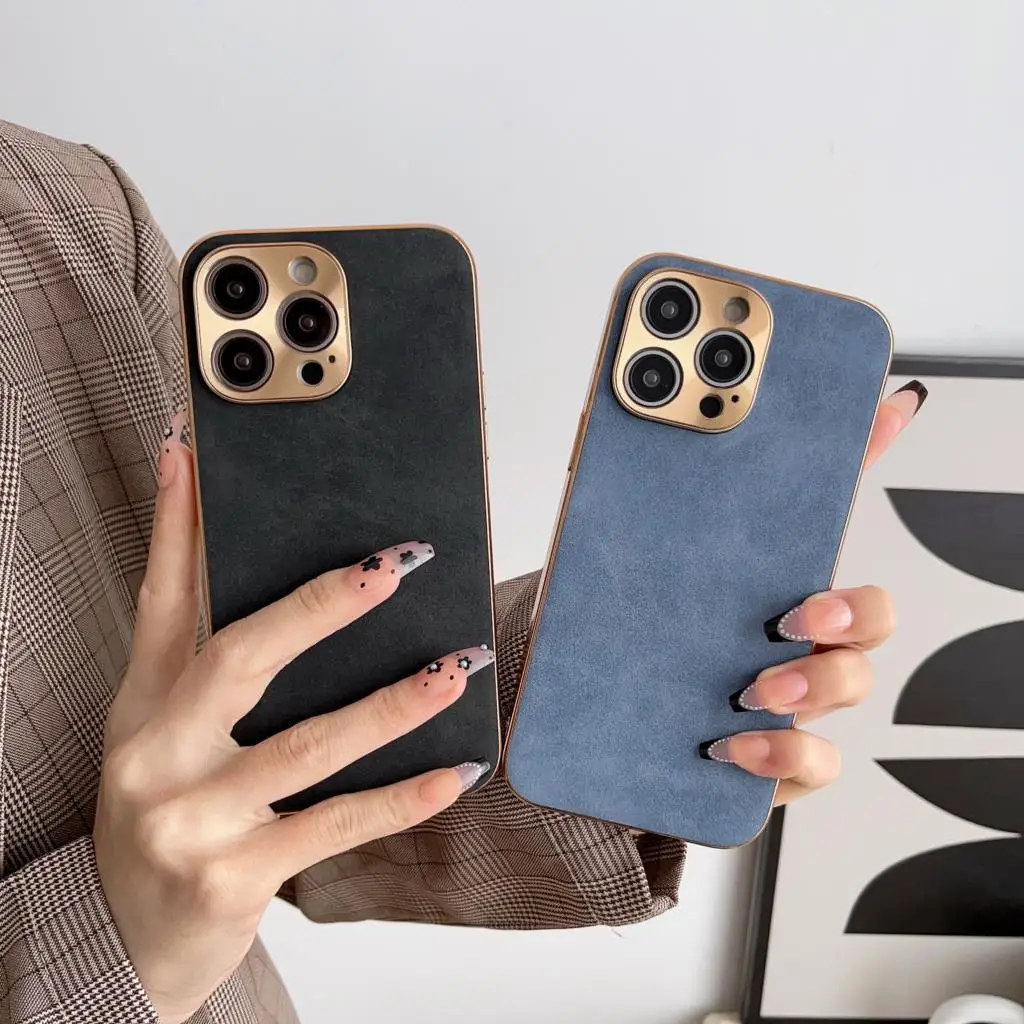 Leather Phone Case For Iphone 11 12 13 14 15 Pro Max 14 15 Plus Electroplated Frame Lambskin Shell For Huawei Mate50 40 Pro P50
Leather Phone Case For Iphone 11 12 13 14 15 Pro Max 14 15 Plus Electroplated Frame Lambskin Shell For Huawei Mate50 40 Pro P50