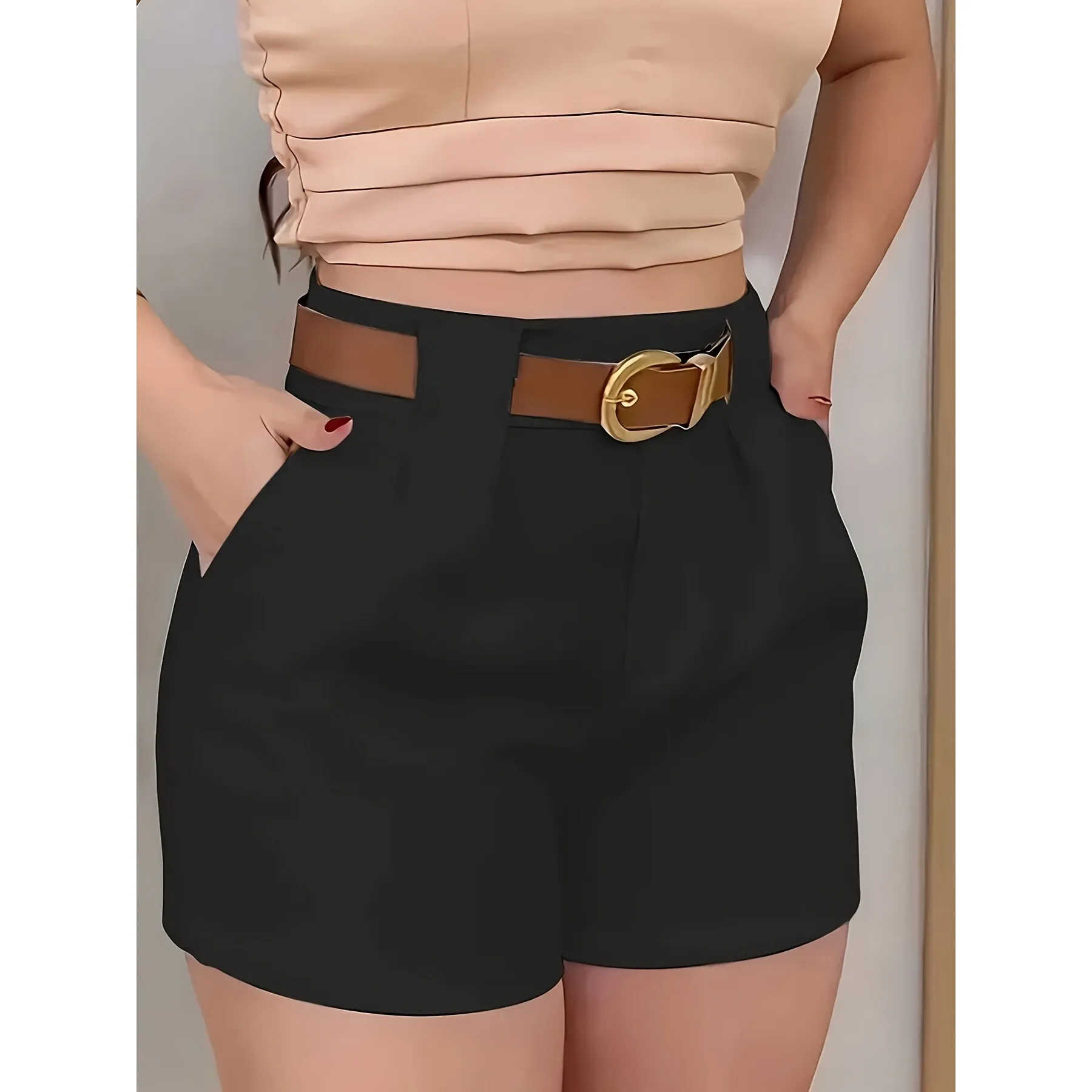 Summer Casual Shorts Women's Fashion Set Student Uniform Work Uniform Q 16048 Lightweight Comfortable Breathable Shorts
Summer Casual Shorts Women's Fashion Set Student Uniform Work Uniform Q 16048 Lightweight Comfortable Breathable Shorts