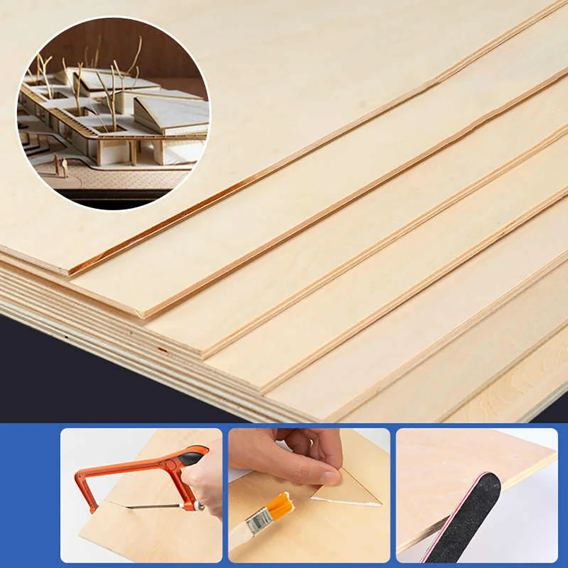 1-20pcs Plywood Craft Board Thick 3/4/5mm Model Layer Wood Board DIY Craft Sand Table Building Model Materials Accessories
1-20pcs Plywood Craft Board Thick 3/4/5mm Model Layer Wood Board DIY Craft Sand Table Building Model Materials Accessories