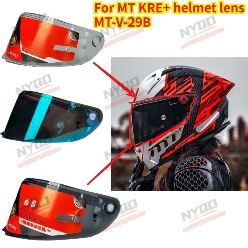 Motorcycle Helmet Lens for MT KRE+ MT-V-29B, Sun Protection Windproof Anti-fog Visor Replacement Lens Accessory
Motorcycle Helmet Lens for MT KRE+ MT-V-29B, Sun Protection Windproof Anti-fog Visor Replacement Lens Accessory