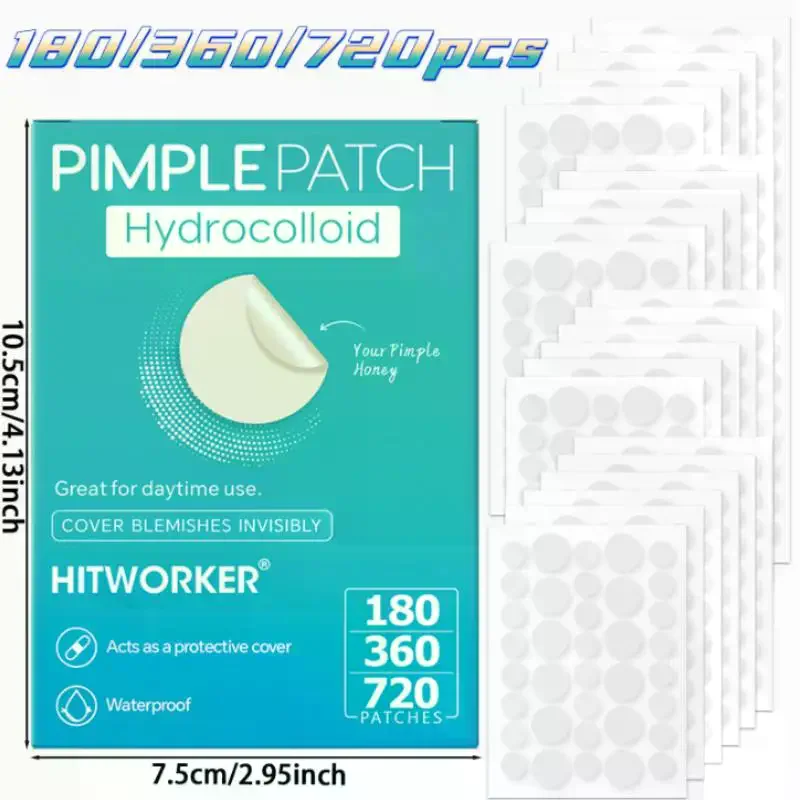 Hydrocolloid Blemish Acne Patches Effective Pimple Cover Stickers 180/360/720 Pcs Gentle for Post Acne Care Use
Hydrocolloid Blemish Acne Patches Effective Pimple Cover Stickers 180/360/720 Pcs Gentle for Post Acne Care Use