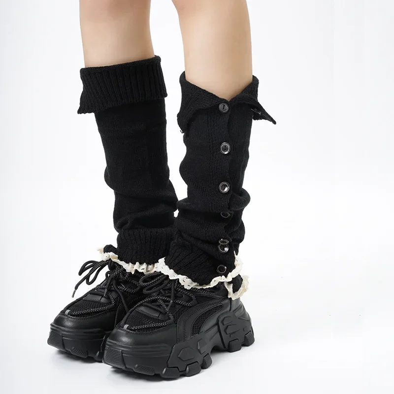 Female Girl Lace Loose Stockings Maid Leg Sleeve Button Retro Subculture Wine Red Knitted Wool Leg Warmer Trendy
Female Girl Lace Loose Stockings Maid Leg Sleeve Button Retro Subculture Wine Red Knitted Wool Leg Warmer Trendy