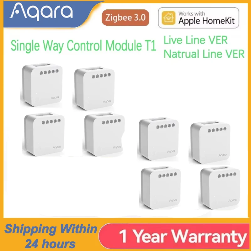 Односторонний модуль управления Aqara T1 Zigbee 3,0, беспроводной релейный контроллер, 1-канальный с/без нейтрального пульта дистанционного управления Live Line для Homekit
Односторонний модуль управления Aqara T1 Zigbee 3,0, беспроводной релейный контроллер, 1-канальный с/без нейтрального пульта дистанционного управления Live Line для Homekit
