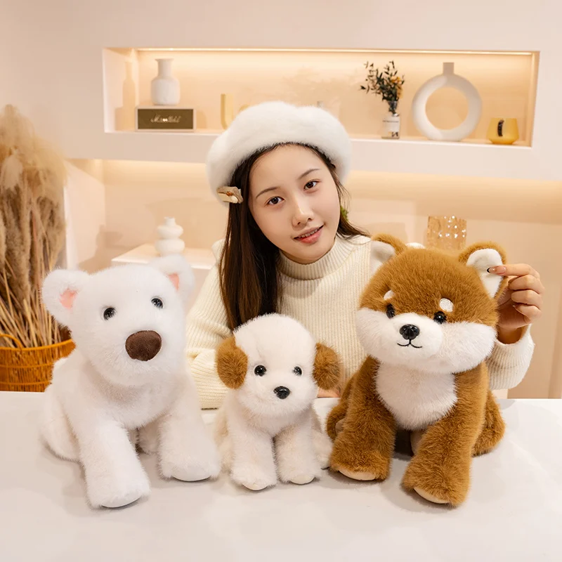 New High Quality Cartoon Doggy Plush Toys Creative Lifelike Puppy Doll Switching Between Sitting and Lying Funny Gift To Kids
New High Quality Cartoon Doggy Plush Toys Creative Lifelike Puppy Doll Switching Between Sitting and Lying Funny Gift To Kids