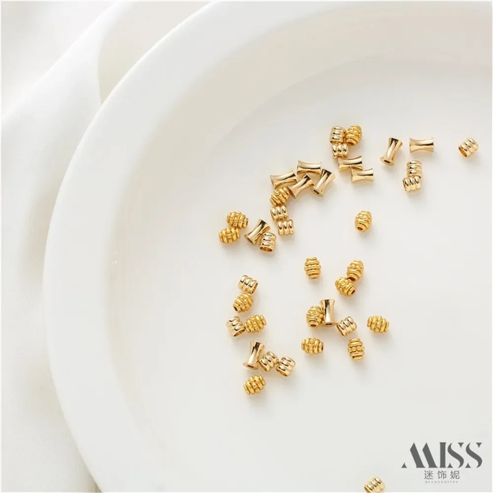 14K Gold Bag Color Small Waist Tube Beads DIY Bracelet Necklace Mesh Thread Beads Ancient Gold Lantern Bucket Beads Loose Beads
14K Gold Bag Color Small Waist Tube Beads DIY Bracelet Necklace Mesh Thread Beads Ancient Gold Lantern Bucket Beads Loose Beads