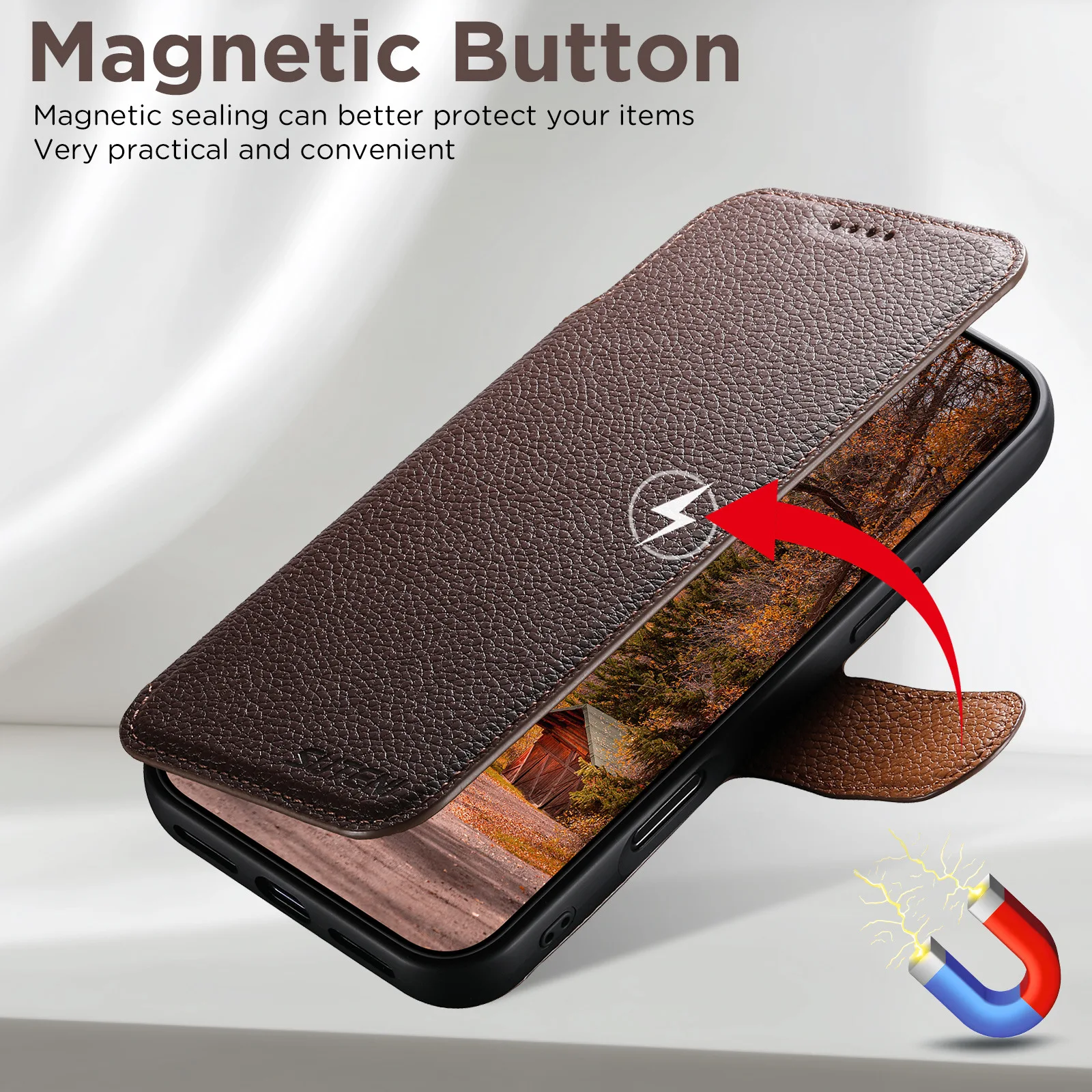 PU Leather Wireless Charging Card Holder Stand Wallet Magnetic Flip Cover Phone Case For iPhone 17 Pro Max 16 15 14 13 Pro Max
PU Leather Wireless Charging Card Holder Stand Wallet Magnetic Flip Cover Phone Case For iPhone 17 Pro Max 16 15 14 13 Pro Max
