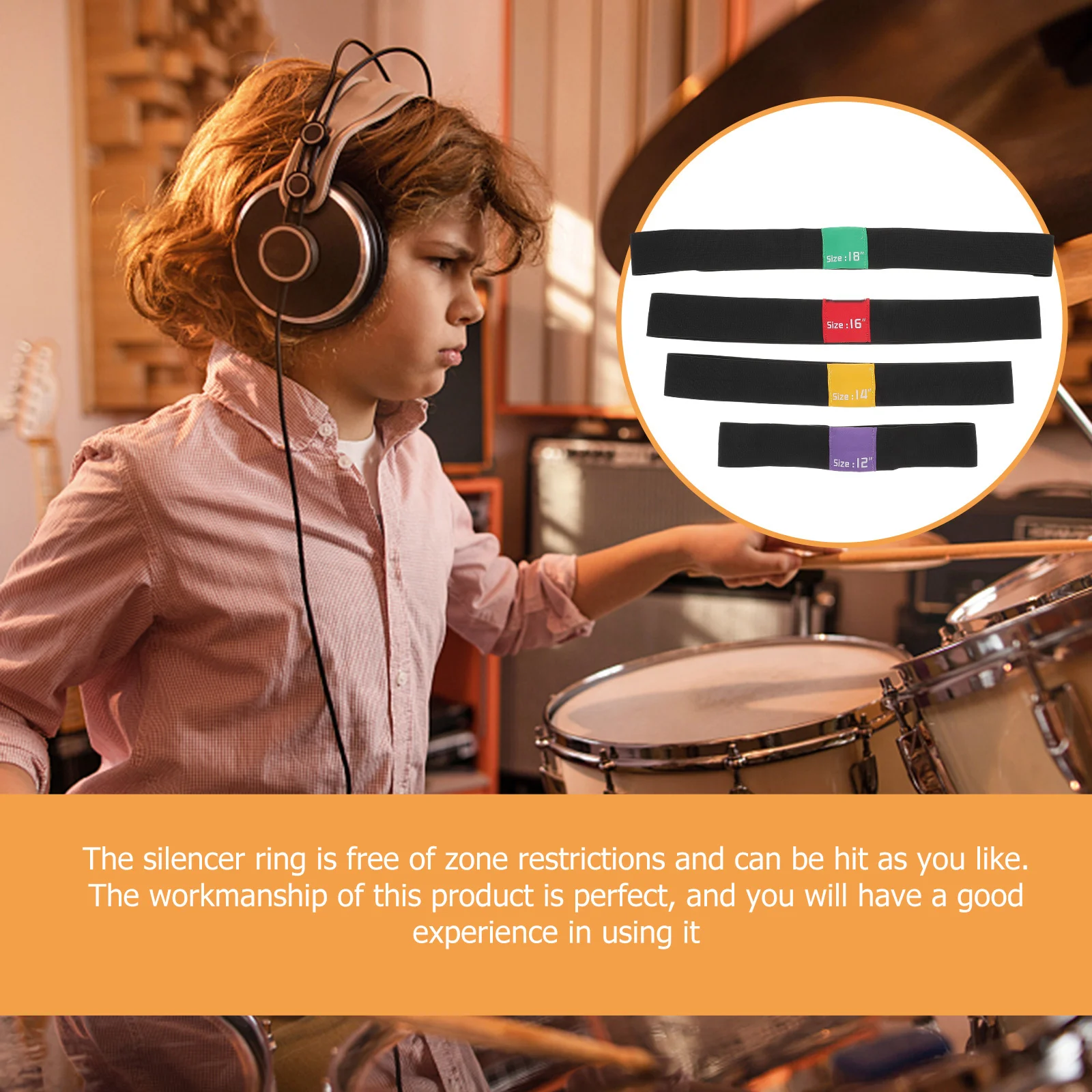 4pcs Drum Cymbal Mute Belts Fine Hemming Noise Reduction Elastic Rings For Drum Practice Pad Percussion Accessories
4pcs Drum Cymbal Mute Belts Fine Hemming Noise Reduction Elastic Rings For Drum Practice Pad Percussion Accessories