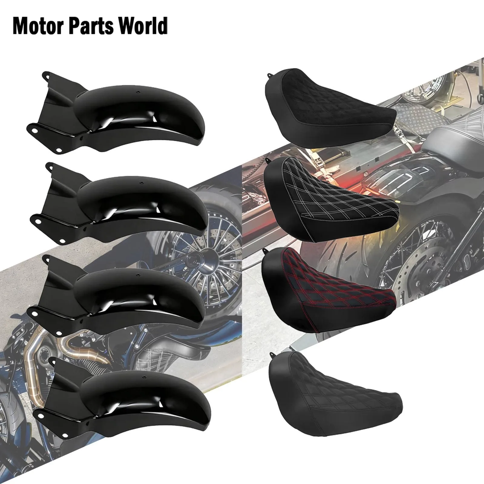 Motorcycle Mudguard Cover Rear Fender With LED Light + Driver Solo Seat For Harley Softail Low Rider Fat Bob Sport Glide 18-2025
Motorcycle Mudguard Cover Rear Fender With LED Light + Driver Solo Seat For Harley Softail Low Rider Fat Bob Sport Glide 18-2025